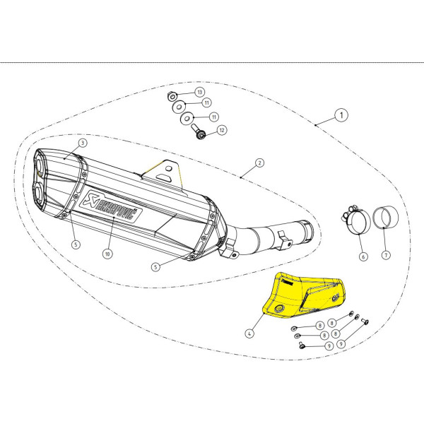 AKRAPOVIC - ESCUDO TÉRMICO CF