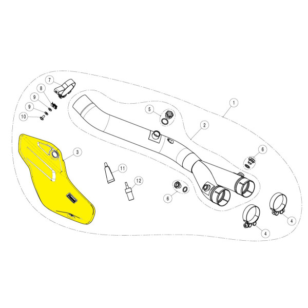 AKRAPOVIC - ÉCRAN THERMIQUE CA