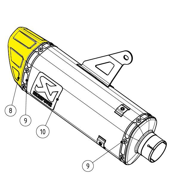 AKRAPOVIC - ENDKAPPE TI