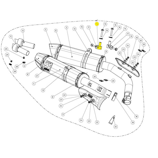 AKRAPOVIC - ABSTANDRING AL