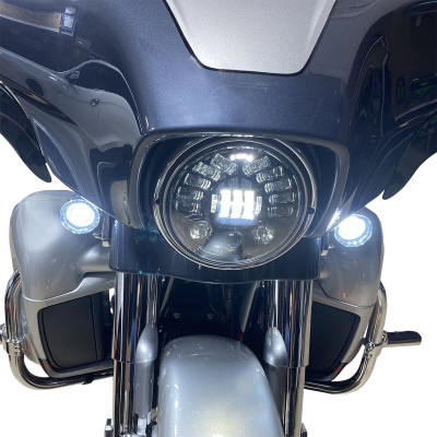 CUSTOM DYNAMICS - HEADLAMP 7ADPTV CHR IND