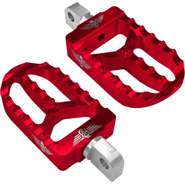 HEINZ BIKES - FOOTPEGS MX V2 M8 SOFTAIL RED