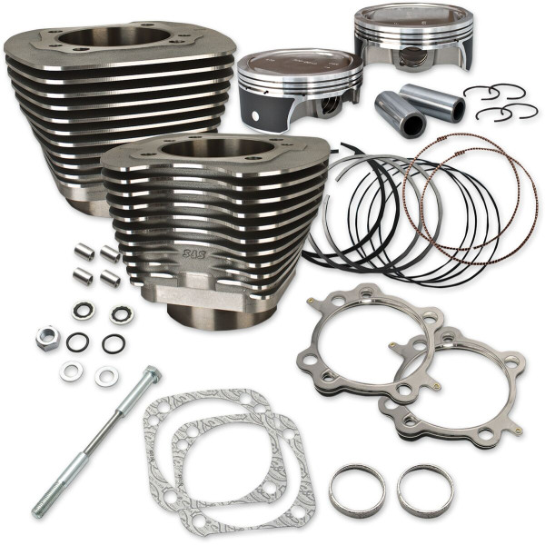 S&S CYCLE - CYLINDER KIT 124TC BLK