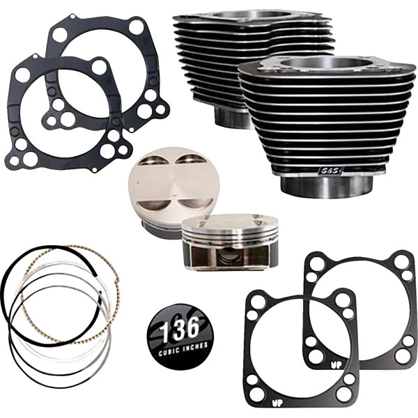 S&S CYCLE - Cylinder Kit 136 with Highligh