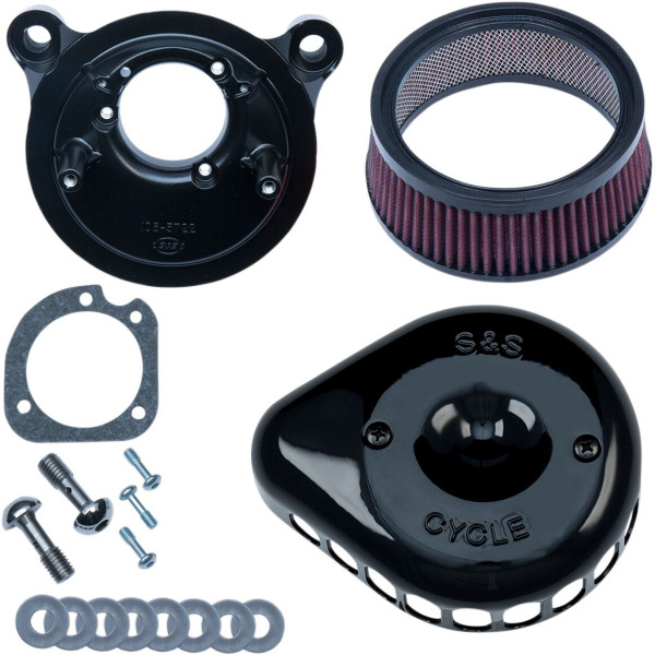 S&S CYCLE - AIR CLNR BLK MTD 01-17TC