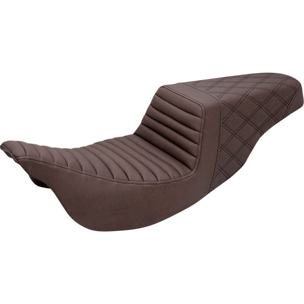 SADDLEMEN - SEAT STEP UP LS BROWN TOURING