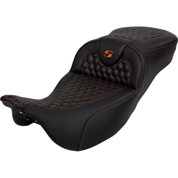 SADDLEMEN - SEAT ROADSOFA HC COSTURA NARANJA