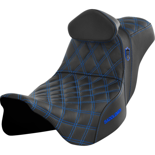 SADDLEMEN - SEAT SDC PERF GRIPPER W/BR AZUL