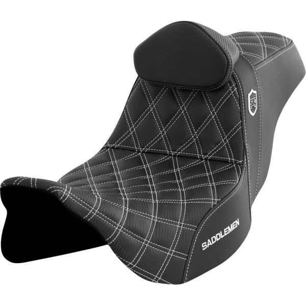 SADDLEMEN - SEAT SDC PERF GRIPPER W/BR BIANCO