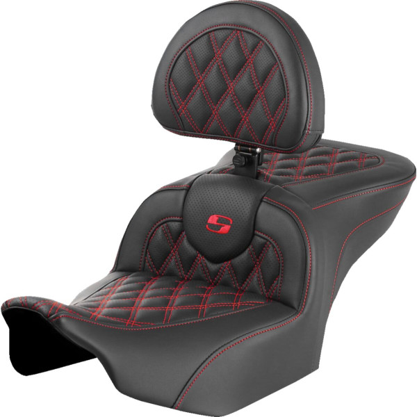 SADDLEMEN - SEAT ROADSOFA LS CON CUCITURA ROSSA