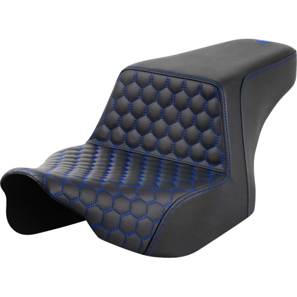 SADDLEMEN - SEAT STEP UP HC FRONT BLUE STI