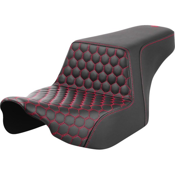 SADDLEMEN - SEAT STEP UP HC FRONT RED STIT