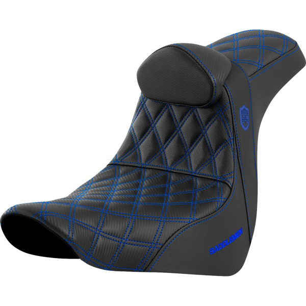 SADDLEMEN - SEAT SDC PERF GRIPPER W/BR BLAU