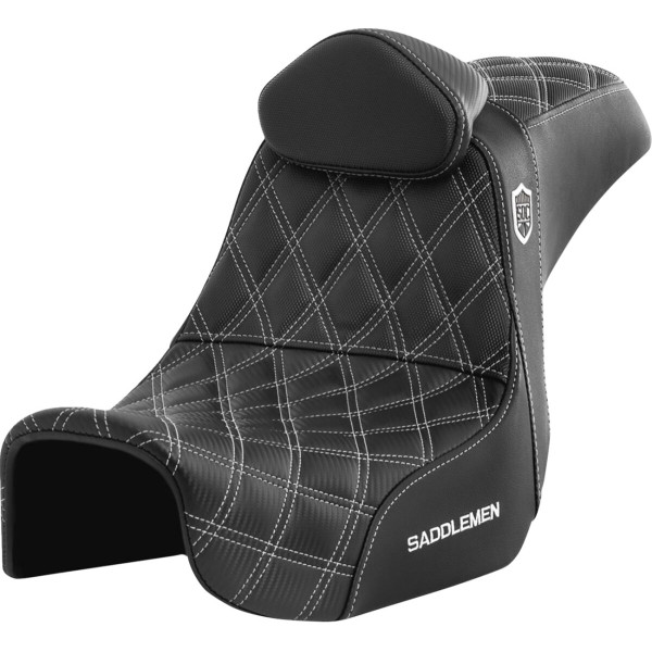 SADDLEMEN - SEAT SDC PERF GRIPPER W/BR BIANCO