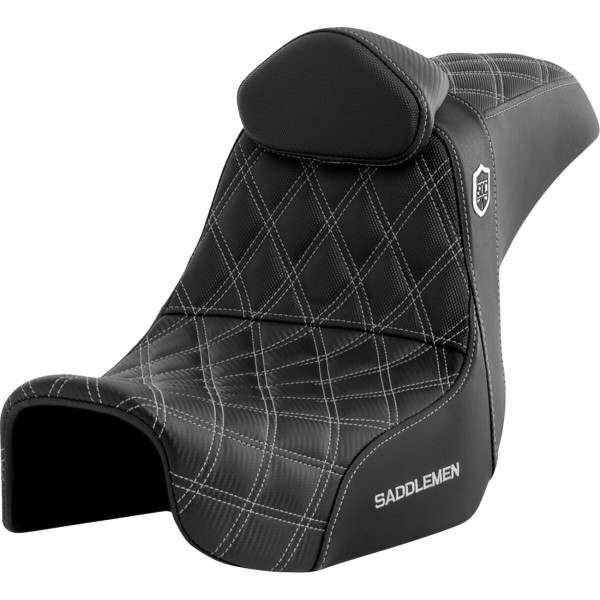 SADDLEMEN - SEAT SDC PERF GRIPPER W/BR ARGENTO