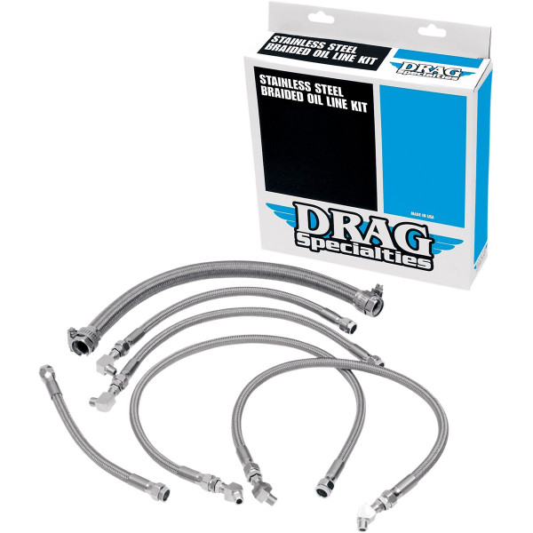 DRAG SPECIALTIES - SS OIL LINE KIT 90-E92 ST