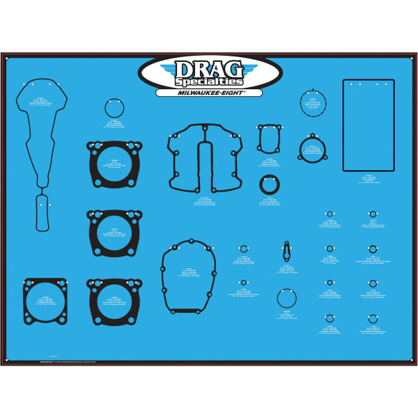 DRAG SPECIALTIES - DISPLAY BOARD GASKET M8 MOTOR