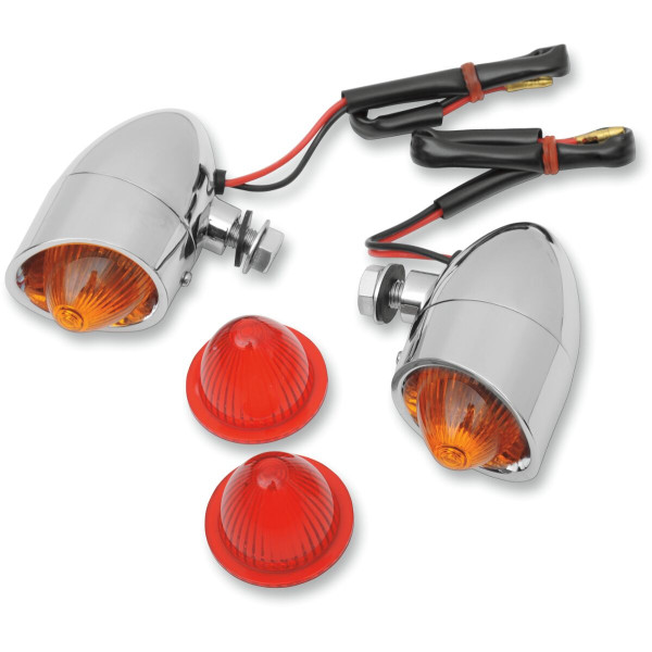 DRAG SPECIALTIES - LUZ MINI-RETRO AMB/RED