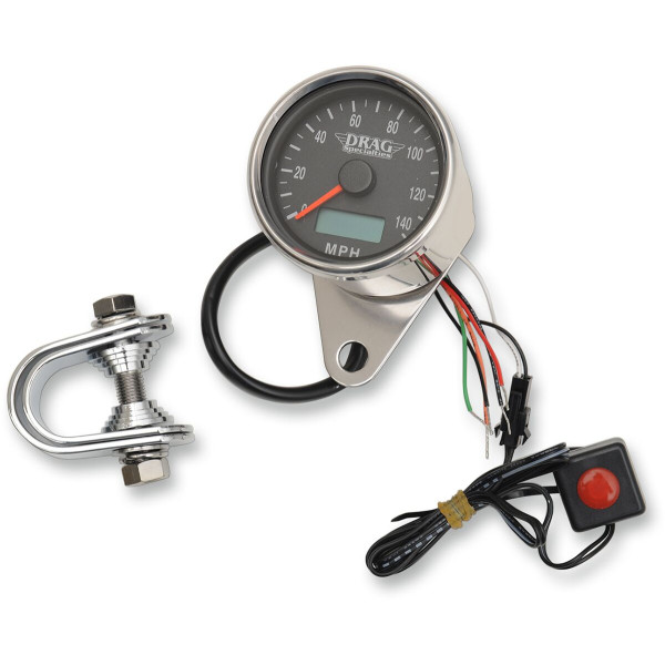 DRAG SPECIALTIES - SPEEDOMETER 2.37BLK PRO