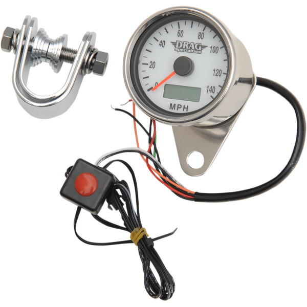 DRAG SPECIALTIES - SPEEDOMETER 2.37WHT PRO