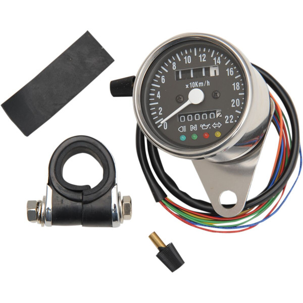 DRAG SPECIALTIES - SPEEDO 4-LED SCHWARZ KM/H 2:1VERHÄLTNIS