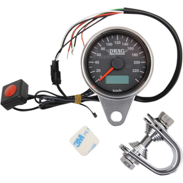 DRAG SPECIALTIES - SPEEDO 2.37PRO NEGRO KM/H