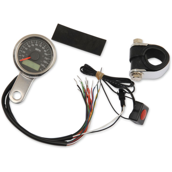 DRAG SPECIALTIES - SPEEDO W/4LTS MPH SS/BLK