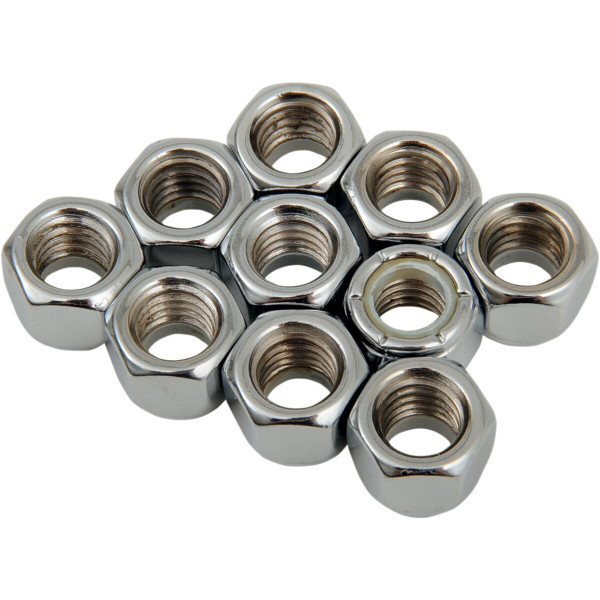 DRAG SPECIALTIES - 3/8-16 CHR NYLON NUT