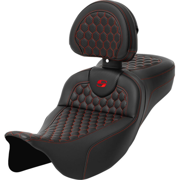 SADDLEMEN - SEAT ROAD SOFA HC W/BR CUCITURA ROSSA STI